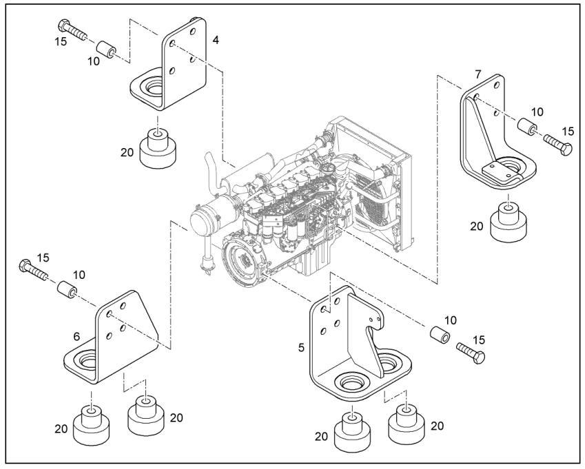 Дизельный двигатель D926 Ti-E A2 180 кВт 10117783 Запасные части двигателя Liebherr D926 для экскаватора R944