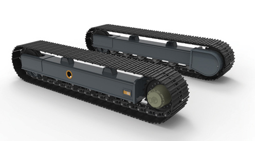 Гусеничное шасси грузоподъемностью 0,5–120 тонн, резиновое и стальное шасси, гусеничная ходовая часть