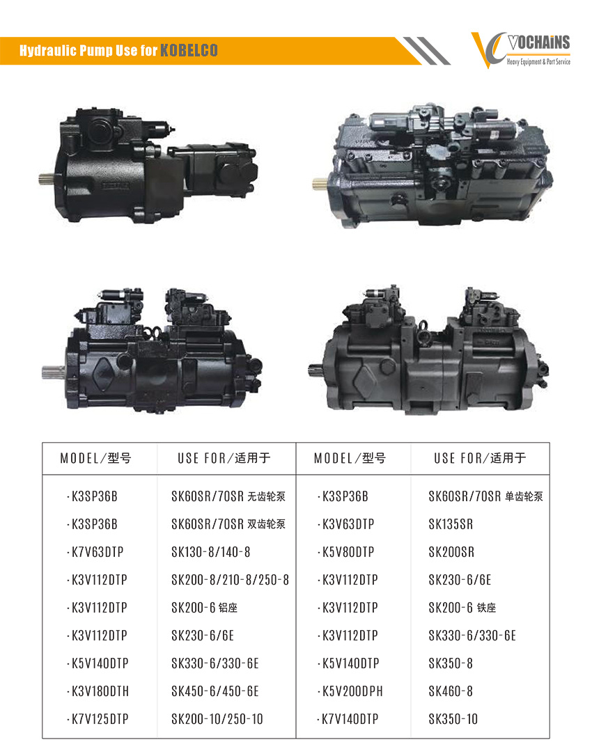 Гидравлический насос в сборе Kawasaki K3sp36b для экскаватора Kobelco Sk60 Sk60sr Sk70